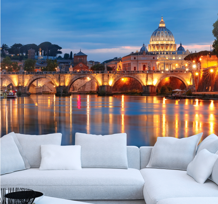 Madrido sienų freska Šv. petro bazilikos sutemoje - „Tenstickers“