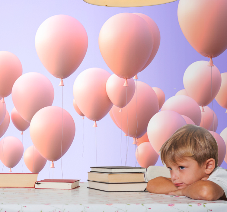 Meilės sienos freska džiaugsmingi balionų momentai - „Tenstickers“