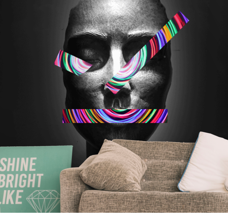 Meno sieniniai paveikslai abstrakčios veido bruožai - „Tenstickers“