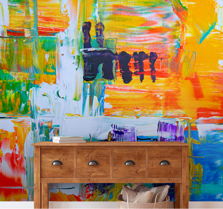 Meno sieniniai paveikslai vibrantus abstraktus derinys - „Tenstickers“