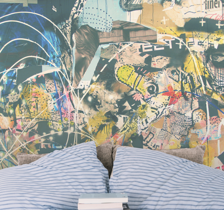 Miesto gatvės menas mmiesto meno sienų freska - „Tenstickers“