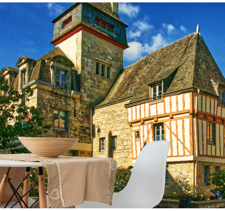 Miesto sienų freska istorinė prancūzijos architektūra - „Tenstickers“