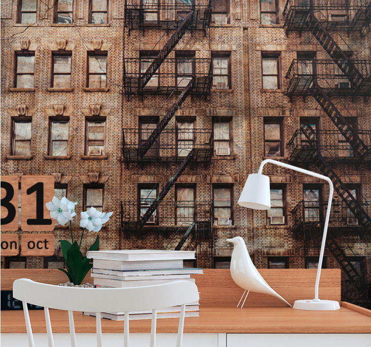 Miesto sienų freska mūrinės fasado iliuzija - „Tenstickers“