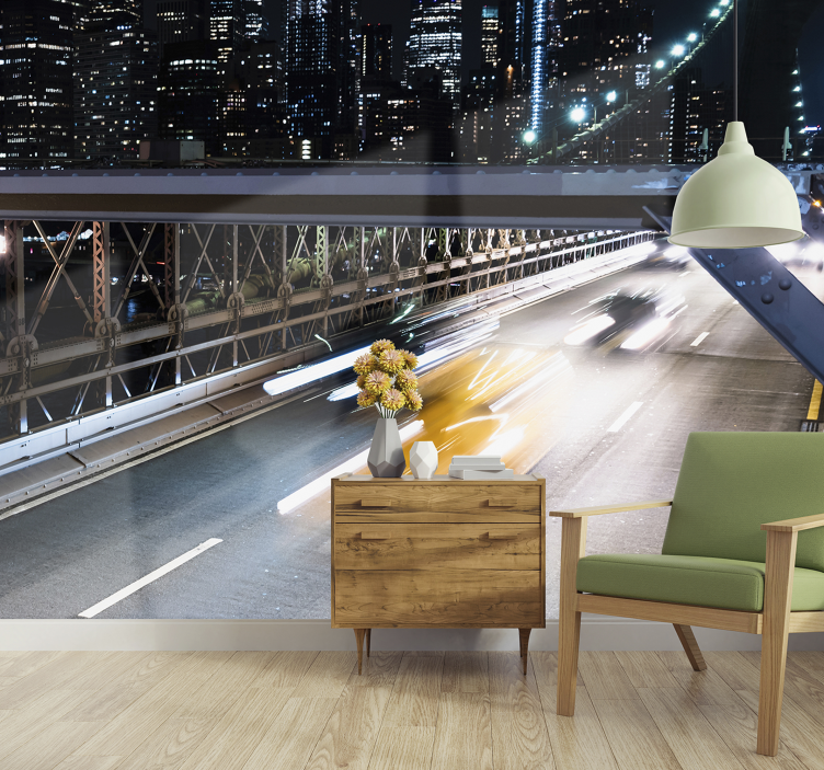 Miesto sienų freska naktinės šviesos - „Tenstickers“