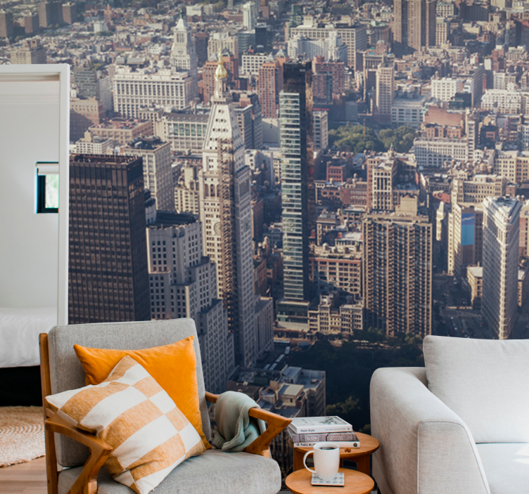 Miesto sienų freska urbanistinis peizažas - „Tenstickers“