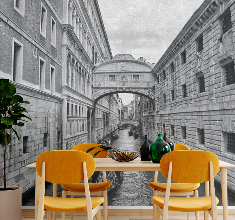 Miesto sienų freska venecijos kanalų vaizdas - „Tenstickers“