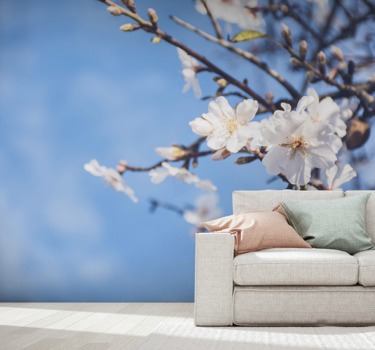 Migdolų medžio sienos freska - „Tenstickers“