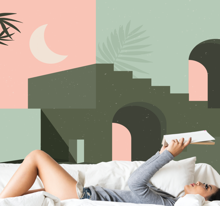 Modernus sienų freska abstrakti geometrinė kompozicija - „Tenstickers“