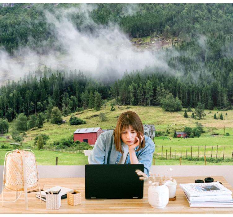 Norvegų miškas gamtos sienų tapyba - „Tenstickers“