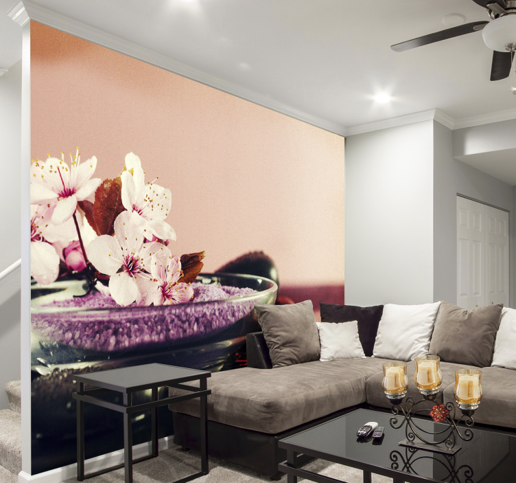 Orchidėjų žiedas iš arti orchidėjų sienų freska - „Tenstickers“