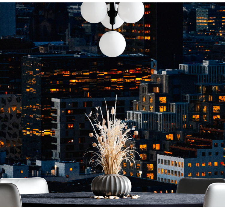 Oslo modernaus pastato naktinis sieninis paveikslas - „Tenstickers“