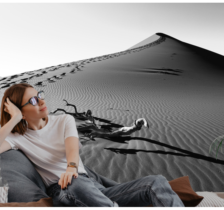 Pėdsakai smėlyje dykumos sienos freska - „Tenstickers“
