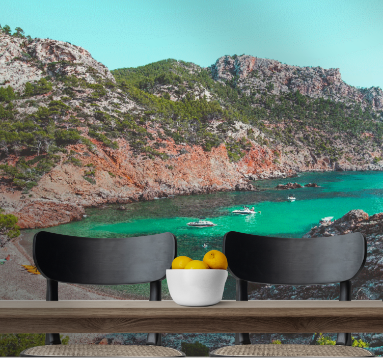 Peizažo sienos freska Ąžuolų įlankos vaizdas - „Tenstickers“