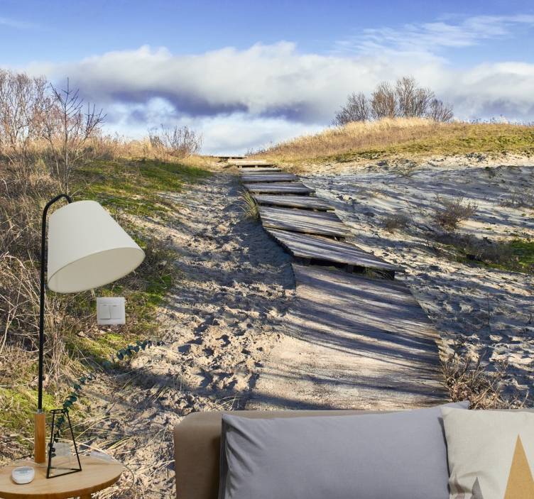 Peizažo sienos freska medinis takas - „Tenstickers“