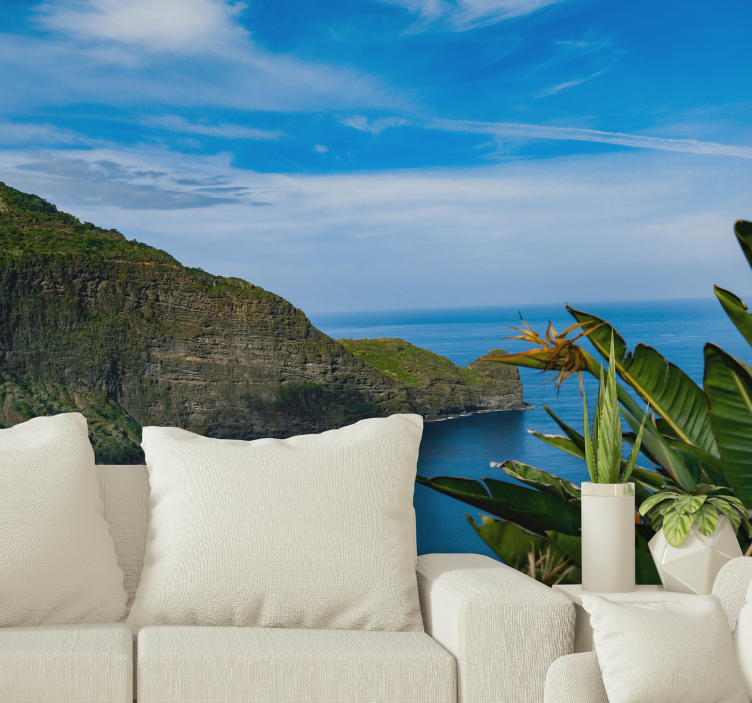 Peizažo sienos freska pajūrio kalnų panorama - „Tenstickers“