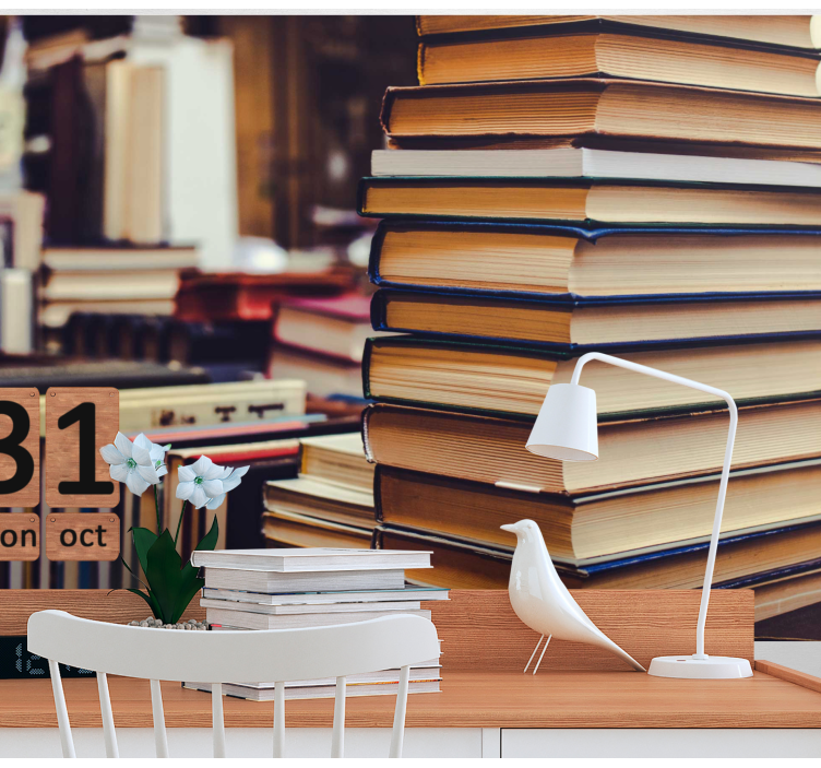 Peizažo sienos freska sukrautos literatūros kolekcija - „Tenstickers“