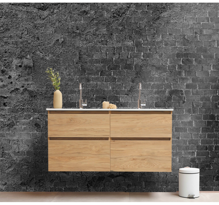 Plytos sienos freska šiurkščiu plytų paviršiumi - „Tenstickers“