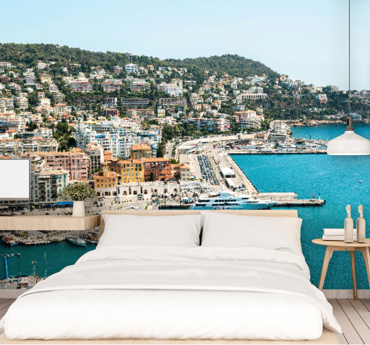 Prancūzijos rivjeros uosto jūros freska - „Tenstickers“