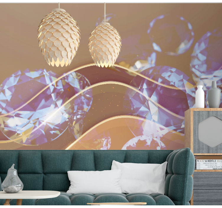 Spindinčios krištolo bangos abstraktus sienų freska - „Tenstickers“