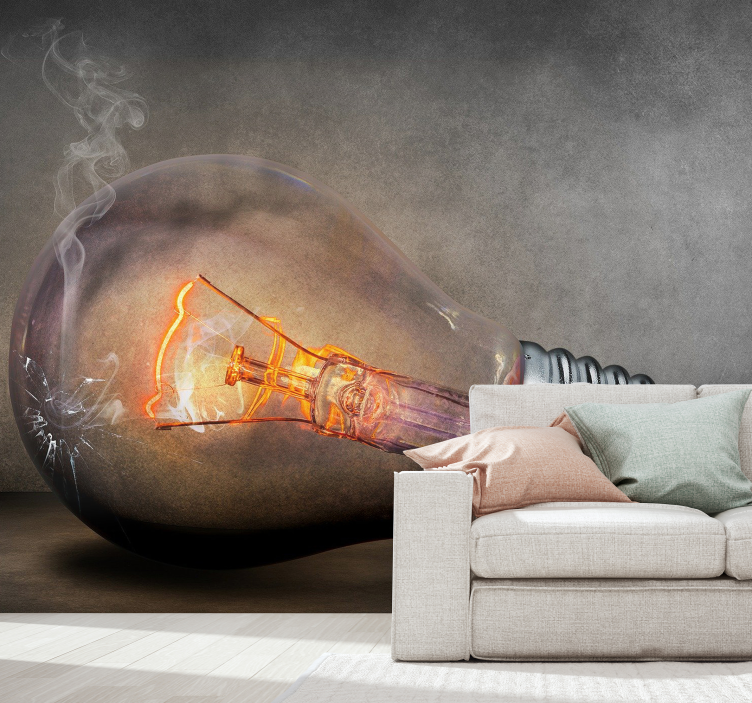 Sudužęs apšvietimas 3D  sienų freska - „Tenstickers“