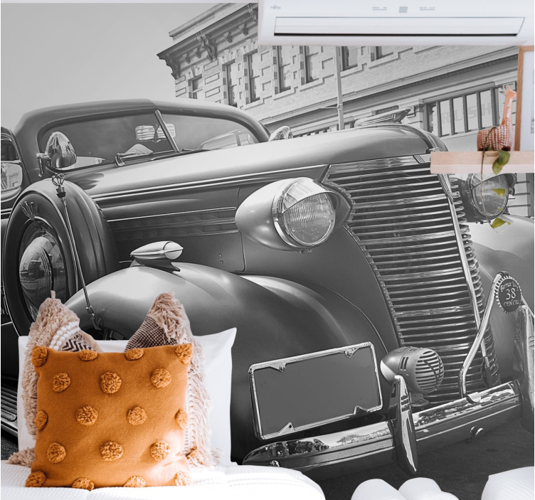 Transporto priemonių sienų freska klasikinėms mašinoms - „Tenstickers“