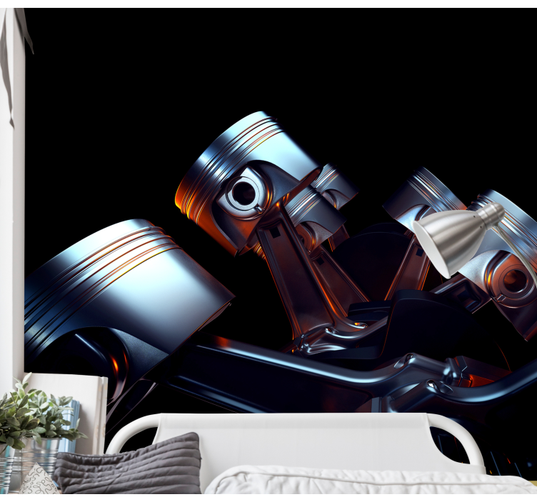 Variklis iš automobilio sieninės tapetos - „Tenstickers“