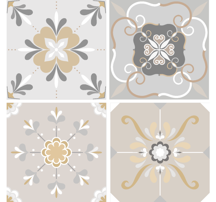 Gėlių įkvėptas plytelių padėkliukas - „Tenstickers“