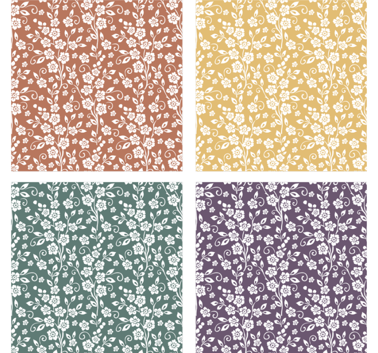 Elegantiškas gėlių rašto padėkliukas - „Tenstickers“