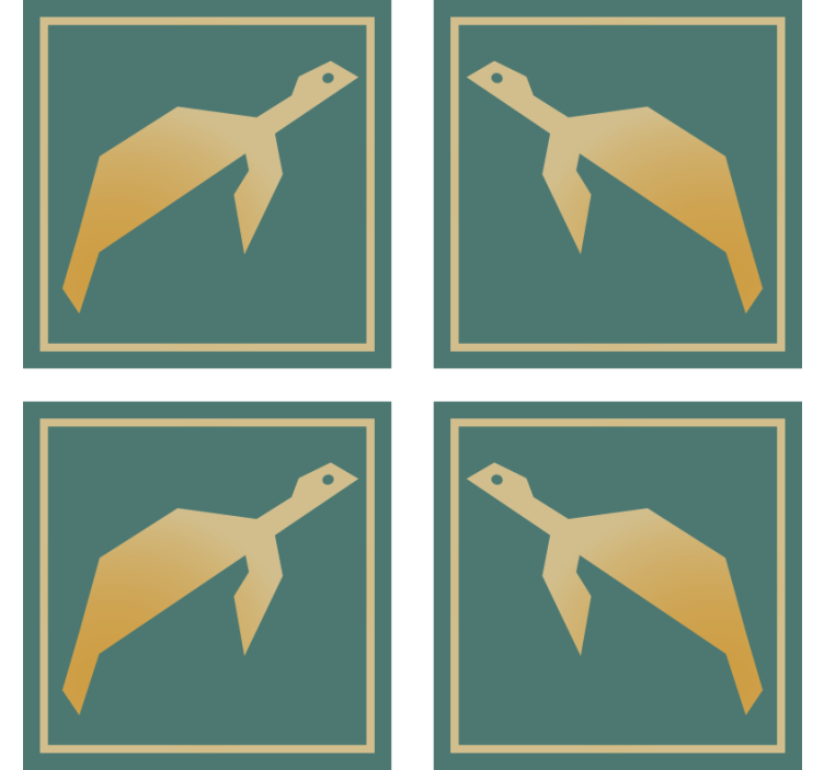 Modernus padėkliukas geometrinių gyvūnų formų - „Tenstickers“