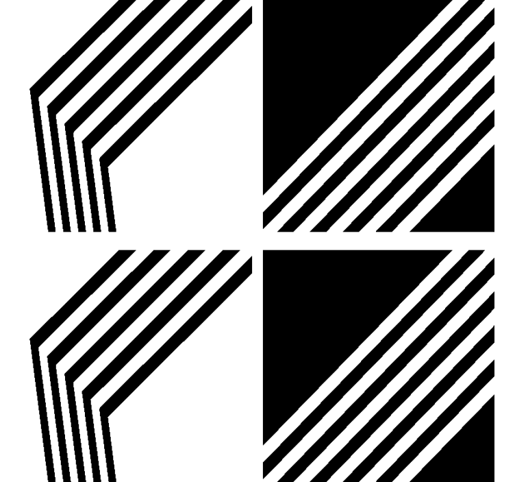 Modernūs dryžiai modernūs kalneliai - „Tenstickers“