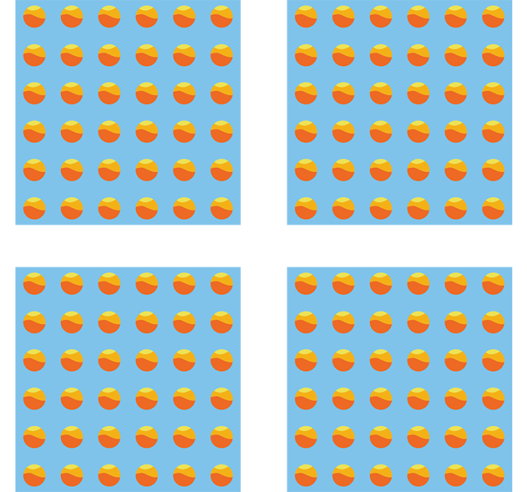 Modernus padėkliukas spalvingu apvaliu raštu - „Tenstickers“