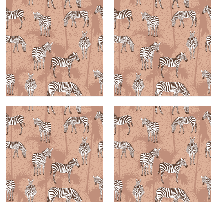 Modernus padėkliukas su zebra tekstūra - „Tenstickers“