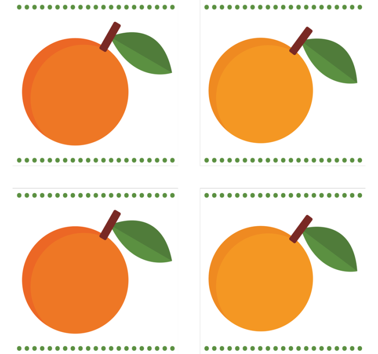 Modernus padėkliukas oranžinis su lapeliu - „Tenstickers“