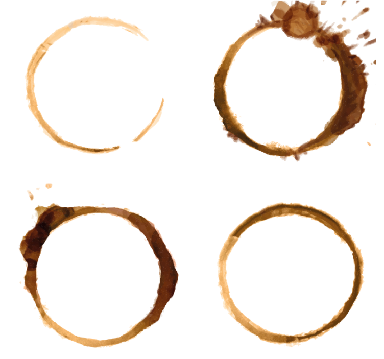 Kavos pėdsakai šiuolaikiniai padėkliukai - „Tenstickers“