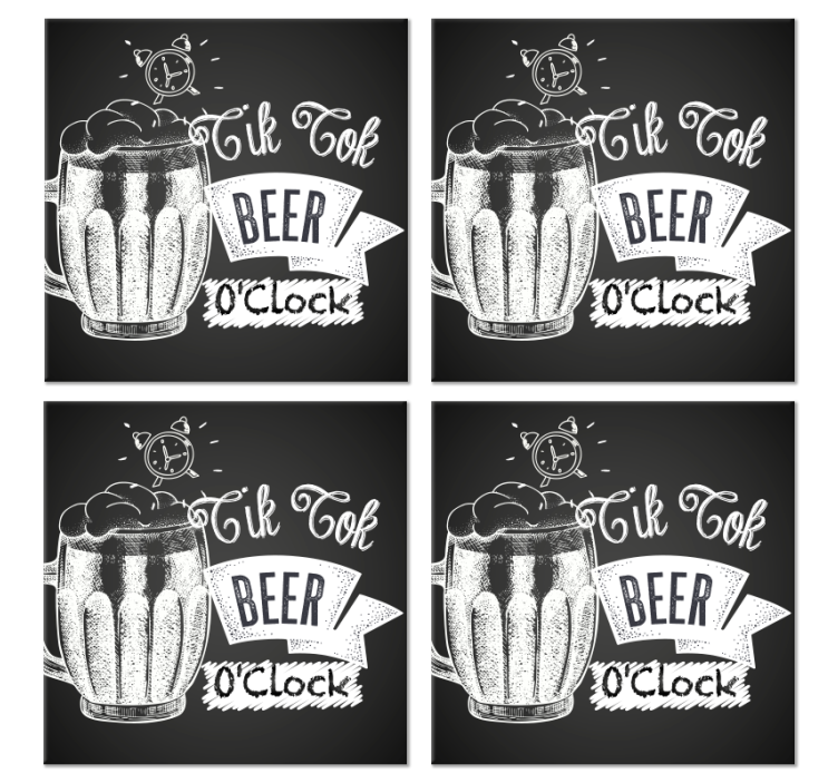 Tik tok citata alaus gėrimo stalo padekliukai - „Tenstickers“