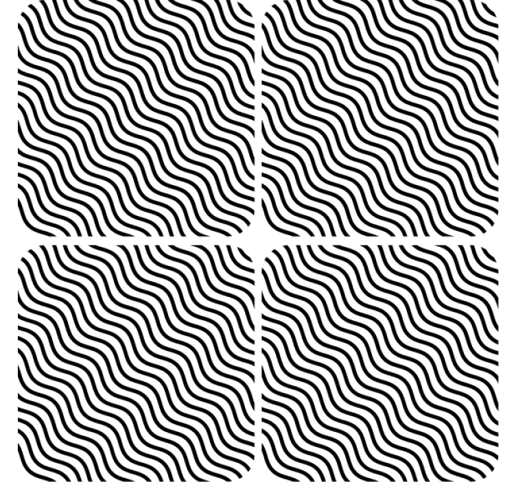 Banguotas juodas raštas padėkliukas - „Tenstickers“