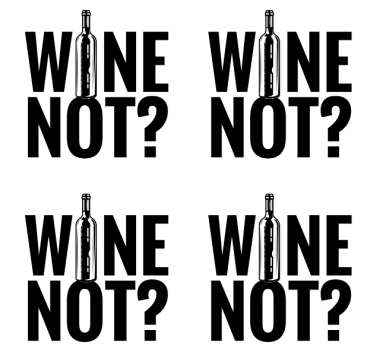 Citatos padėkliukas linksmai apie vyną - „Tenstickers“