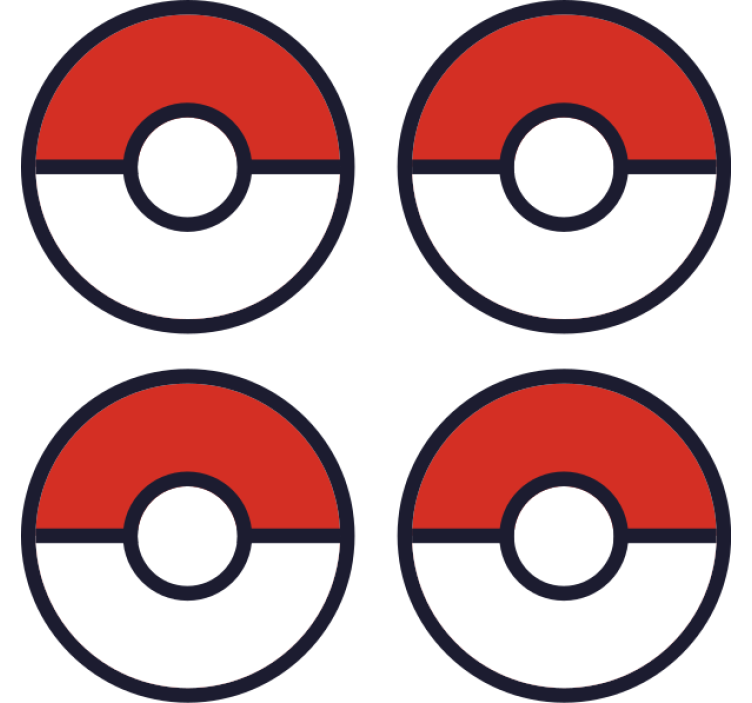 Pokemon ball geek padėkliukai - „Tenstickers“