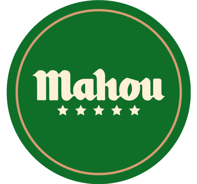 Mahou logotipas ant stalo alaus kilimėlių - „Tenstickers“