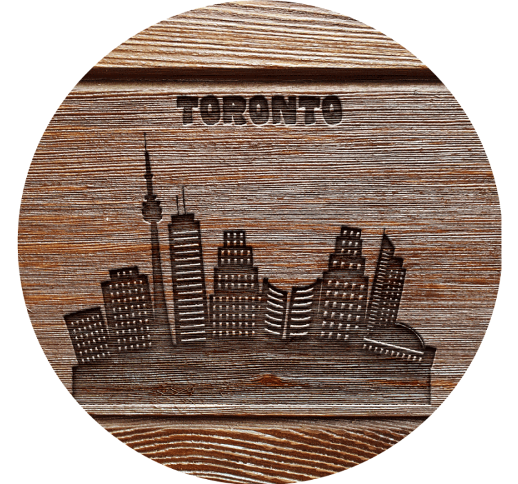 Vintage padėkliukas toronto horizonte - „Tenstickers“