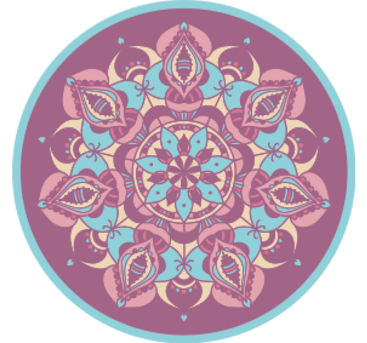 Modernus padėkliukas su sudėtingu gėlių mandala aranžavimu - „Tenstickers“