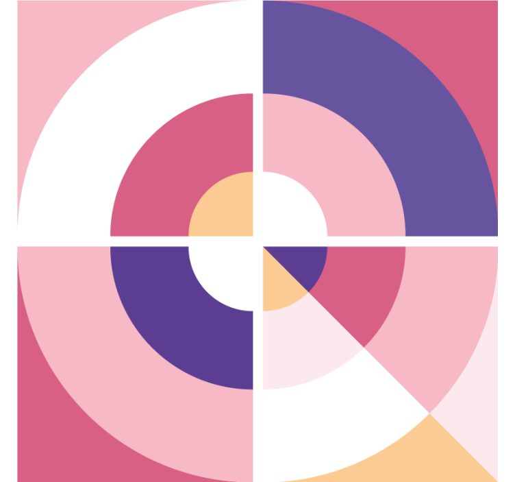 Modernus padėkliukas geometrinės spalvingos formos - „Tenstickers“