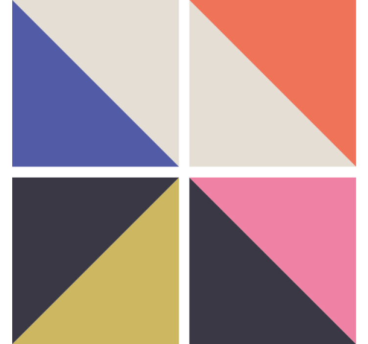 Geometriniai daugiaspalviai kampai padėkliukas - „Tenstickers“