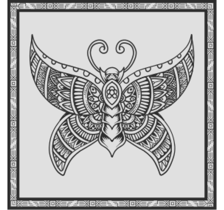 Vintage padėkliukas su sudėtingu drugelio motyvu - „Tenstickers“