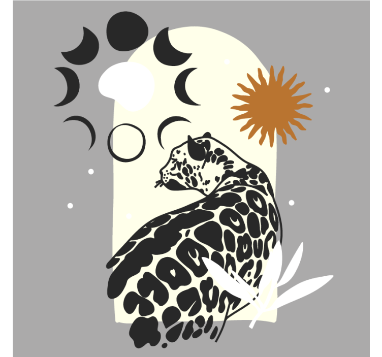 Geek padėkliukas elegantiško leopardinio silueto - „Tenstickers“