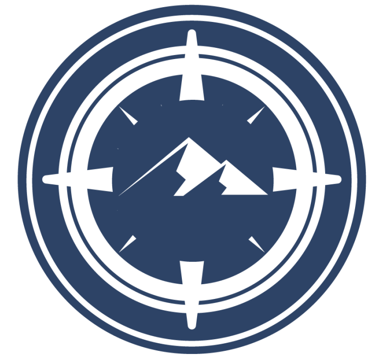 Apvalus kompasas su moderniais Padėkliukai - „Tenstickers“