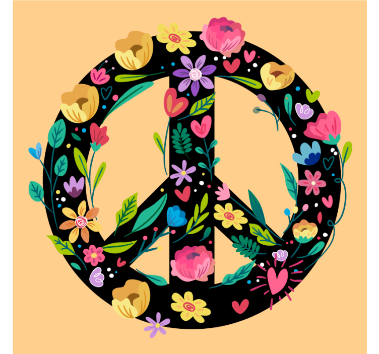 Juodos taikos simbolis senoviniai padėkliukai - „Tenstickers“