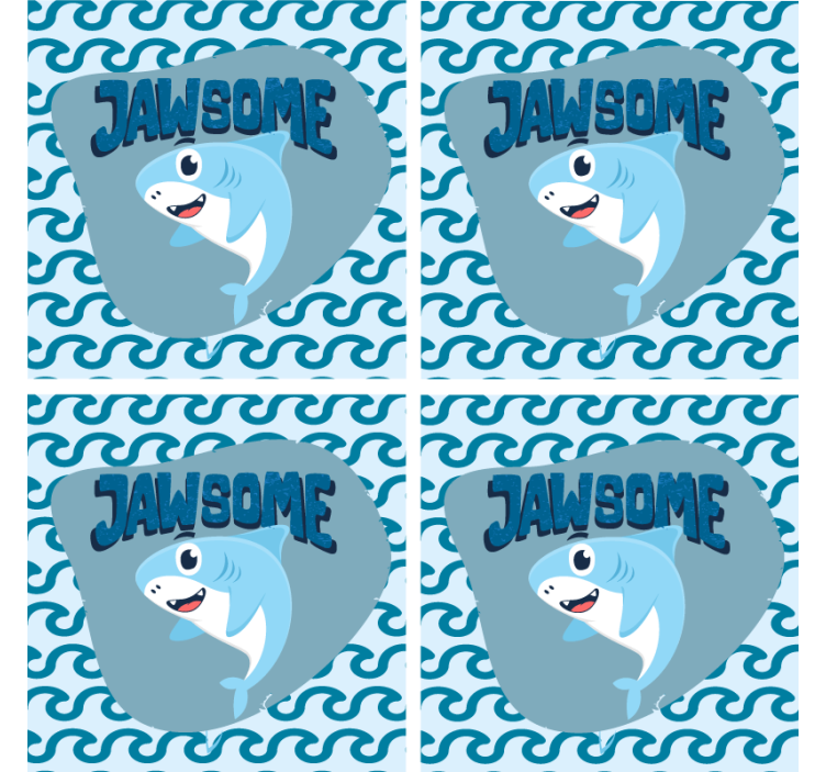 Gražaus dizaino jūros būtybių modernūs padėkliukai - „Tenstickers“