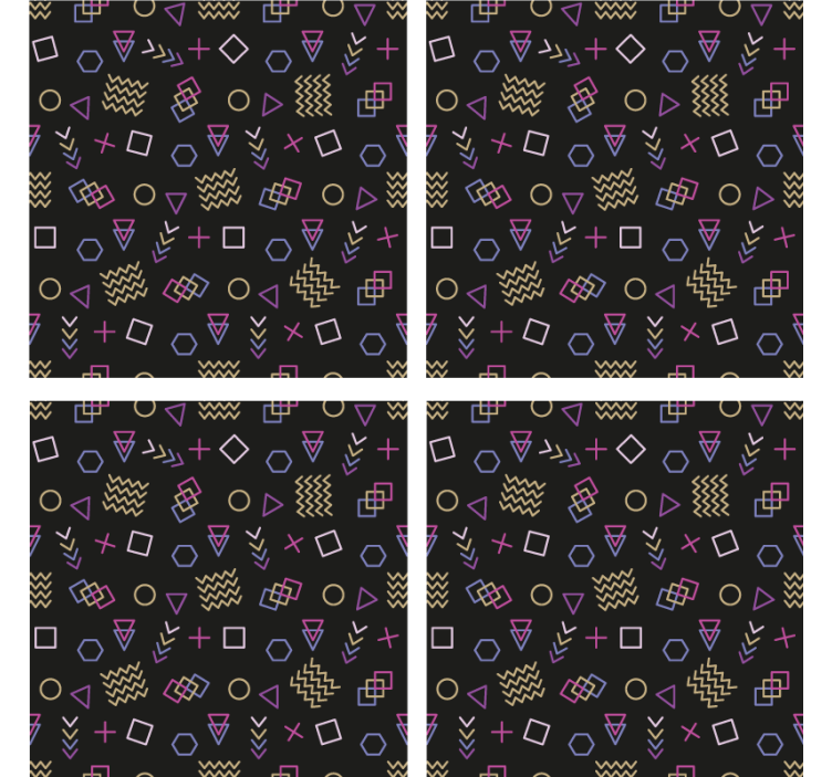 Spalvingi papuošti 80-ųjų metų senoviniai padėkliukai - „Tenstickers“