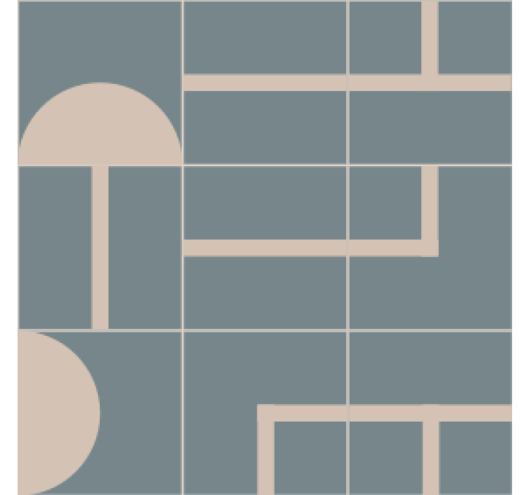 Modernus padėkliukas su geometriniu kreivų formų raštu - „Tenstickers“
